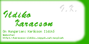 ildiko karacson business card